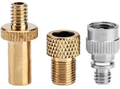 Ibley Set van 3 Verloopnippels – Ventieladapter Fiets- & Autoventiel – Frans, Hollands & Schrader – Messing/staal – Universel