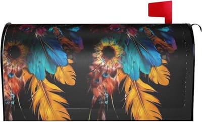 Brievenbushoes Decoratie - Brievenbus Cover - Buiten Versieren - Magnetische Bevestiging - 25 x 21 Inch - Kleurrijk