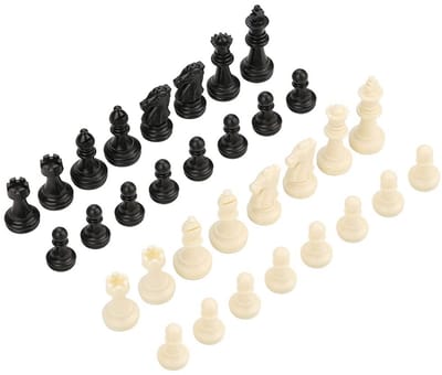 Dailygoods- Schaakstukken - Hoogwaardig ABS - Lichtgewicht - Duurzaam - Toernooi goedgekeurd - Fijne afwerking - Aangenaam handgevoel - Schaakset