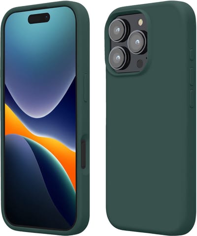 kwmobile telefoonhoesje geschikt voor Apple iPhone 16 Pro Max - Hoesje met siliconen coating - Smartphone case in blauwgroen