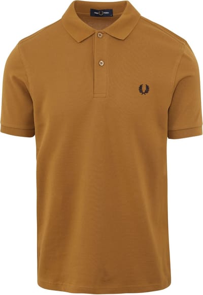 Fred Perry - Polo M6000 Donker Caramel - Slim-fit - Heren Poloshirt Maat S