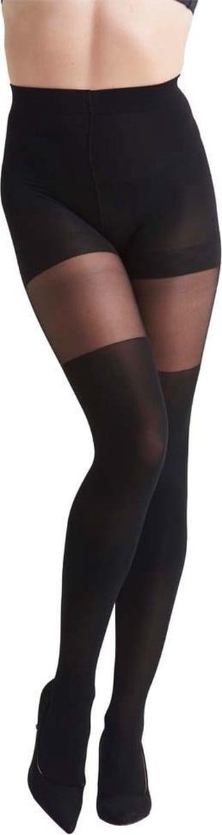 NOMi Shapewear - Corrigerende twee kleuren panty - kleur Black - maat M