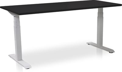 Zit-sta bureau elektrisch verstelbaar - MRC PRO-L 2.0| 160 x 80 cm NEN-EN 527 | frame wit - blad zwart | memory functie met 4 standen | 150kg draagvermogen