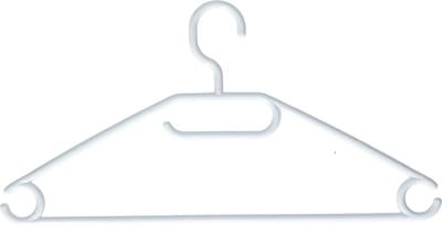 Plasticforte Kledinghangers - 5x - wit - kunststof - 40,5 cm - kledingkast opruimen