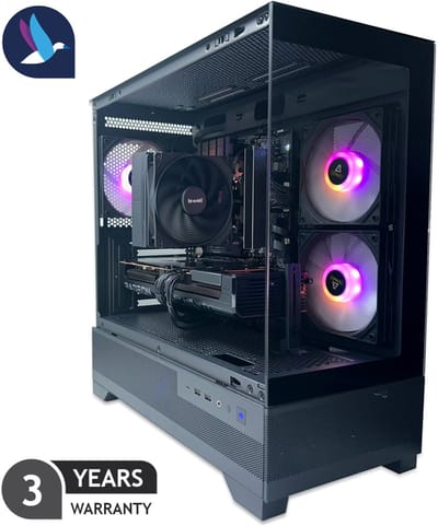 Diamond Gaming PC - AMD Ryzen 7 7800X3D - Radeon RX 9070 XT - 32 GB RAM - 1 TB SSD - WiFi - BT