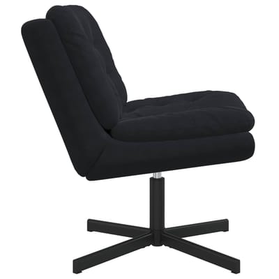 vidaXL - Draaiende - Relaxstoel - Zwart - 63 - x - 75 - x - 76 - cm - Fluweel