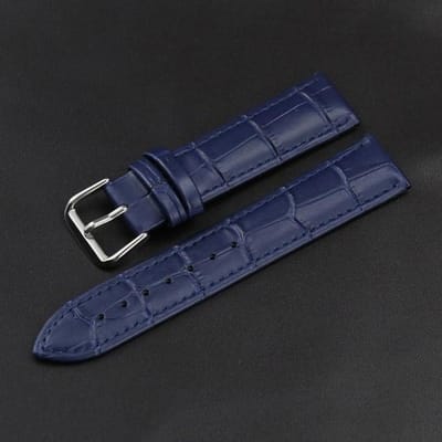 10mm 12mm 14mm 16mm 18mm 20mm 22mm 24mm Bracelet de montre universel en cuir hommes femmes Sport étanche Bracelet de montre Bracelet cadeau 10mm bleu