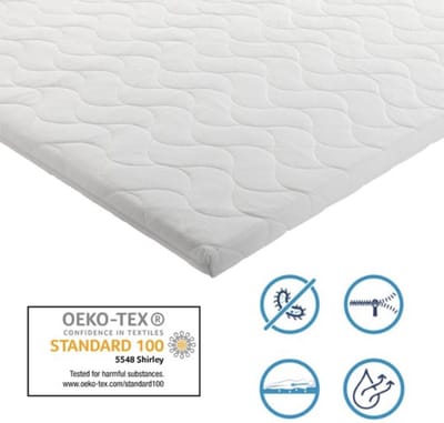 Topper 180x200 - 7cm dik - HR Koudschuim - Afritsbaar hoes - contour gesneden 7-zone - Ergoline