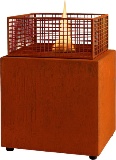 Tenderflame Agni 40 Tafelhaard - Corten - Sfeerhaard Binnen - Tenderfuel - Bio-Ethanol Alternatief - Rookvrij, veilig, schoon en geurarm