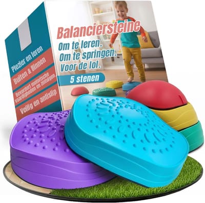 TIM® Stapelstenen - Stapelstein -Stapelstenen Kinderen - Rivierstenen - Stapelstein Balanceer - Meerkleurig - 37cm x 37cm x 19cm