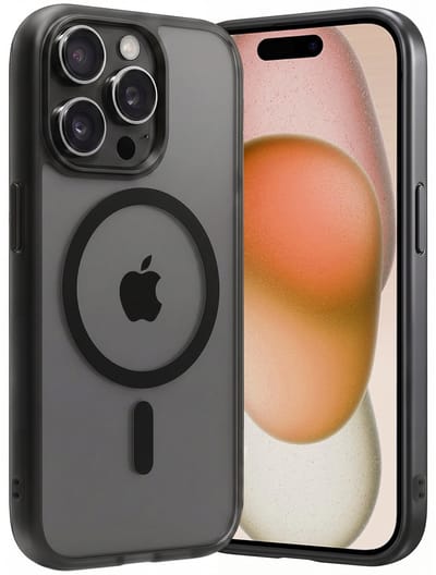Hoes - Geschikt voor Apple iPhone 15 Pro - Magsafe Compatible - Sterk & Shockproof - Back Cover - Shock Proof Case - Telefoon Hoesje Shockproof - Zwart