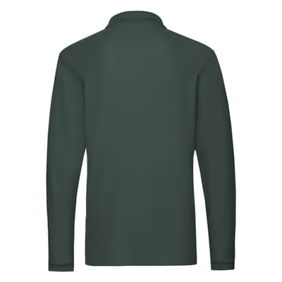 Fruit of the Loom Heren Premium poloshirt met lange mouwen (Bosgroen)