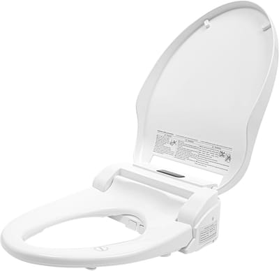 Elektrische Bidet Toiletbril - WC Douche Opzetstuk - Persoonlijke Hygiëne - Verwarmde Zitting Water - 51 x 12 cm - Wit