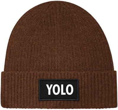 Yolo wintermuts Walnut rib gebreid | wit - soBAD. | Unisex | Skimuts | Muts | Kou | met grappige tekst | Winter | Beanie