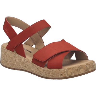 Josef Seibel - EVITA 03 - Sandalen met hakDames SandalenPopulaire damesschoenen Josef - Kleur: Rood - Maat: 37