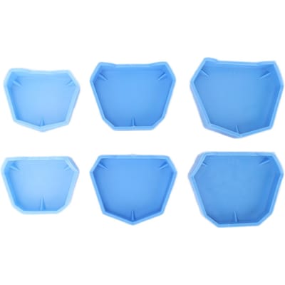 6 stuks Tandtechnisch Lab Model Basis Siliconen Tandtechnisch Lab Vormer Basis Mallen Gipsmodel Laden Blauw white