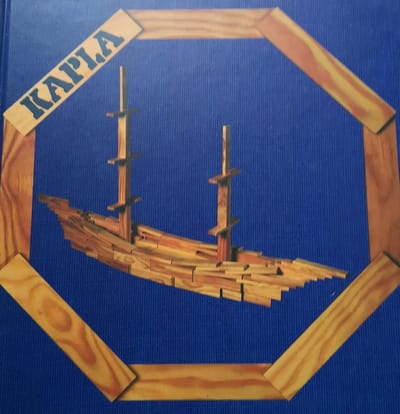 Kapla Boek - Bouwboek Hout - Kinderen Bouwen - Creatieve Ideeën - 23.7 x 23.8 cm - Blauw