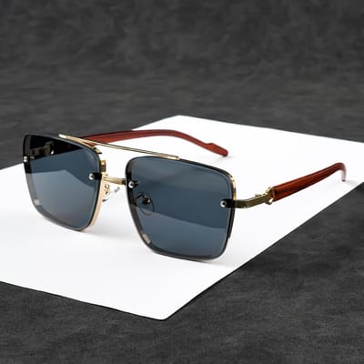 Lunettes de soleil carrées Steampunk Rétro Monture Métallique Élégantes pour Hommes et Femmes Adaptées aux Événements Fêtes Festivals Lunettes Indispensables 1PC