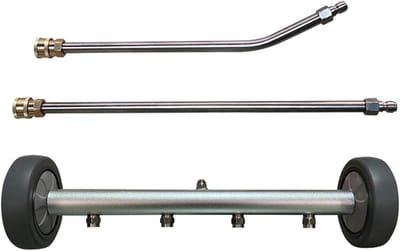 Onderstel Reiniger - Chassis Washer - Opritten Terrassen - Dual Purpose Ontwerp - 16 inch Werkbreedte - Zilver Grijs
