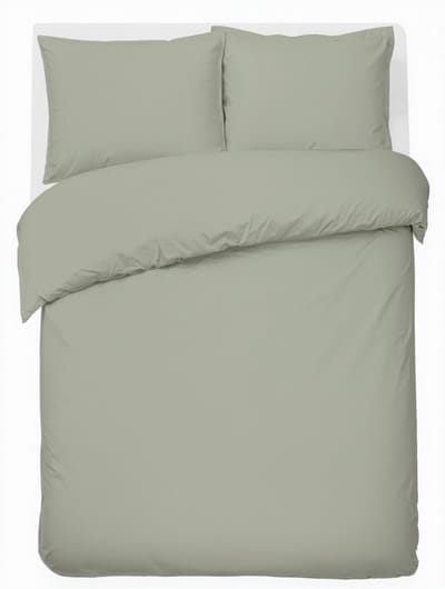 HUSH Living - Dekbedovertrek percale 100% katoen - 200TC - extra fris en koel - sterk en slijtvast - 200x220+20cm - 2 x 60x70cm kussenslopen - met bevestigingslusjes - lichtgroen