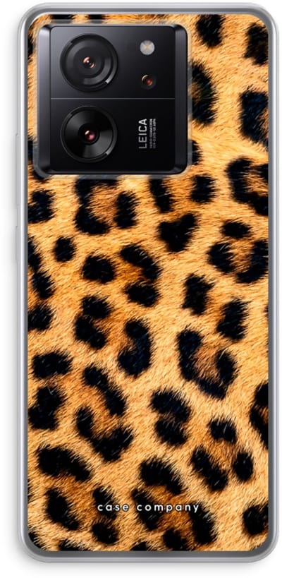 Case Company® - Hoesje geschikt voor Xiaomi 13T Pro hoesje - Luipaard - Soft Cover Telefoonhoesje - Bescherming aan alle Kanten en Schermrand