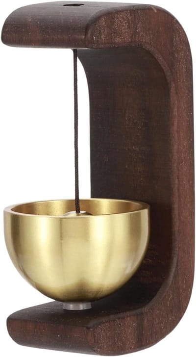 Winkeliers Bel - Deuropening Decoratie - Toegang Herinnering - Magnetisch Ontwerp - 4 x 2.5 x 7.5 cm - Walnoot