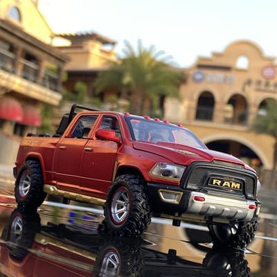 1:32 Ram Trx Pick-up Truck Legeringsmodel Met Geluid, Licht & Terugvering Actie Speelgoed Voor Avontuurlijk Spel beige