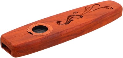Houten Kazoo Instrument - Mondfluit Blaasinstrument - Muziek Maken - Massief Houten Constructie - 10.5 x 2.5 cm - Koffie
