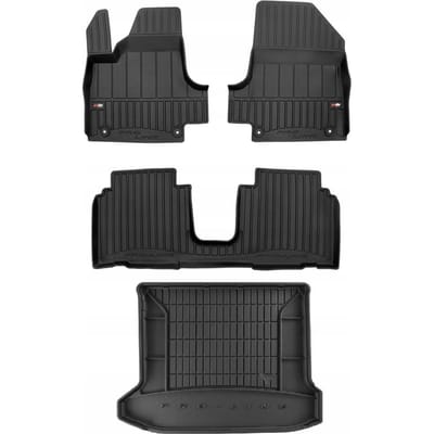 Frogum ProLine Luxe Voordeelset - Premium Automatenset + Kofferbakmat - Geschikt voor Hyundai Ioniq 5 (vanaf 2021) - TPE Rubber - Geurloos - Zwart