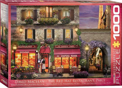Eurographics - Het Rode Hoed Restaurant Parijs [The Red Hat Restaurant Paris] - 1000 stukjes 68×48cm (b×h) - Legpuzzel
