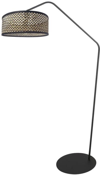 Anne Lighting - vloerlamp - ZigZag - naturel zwart - metaal - booglamp - E27 - 4238ZW