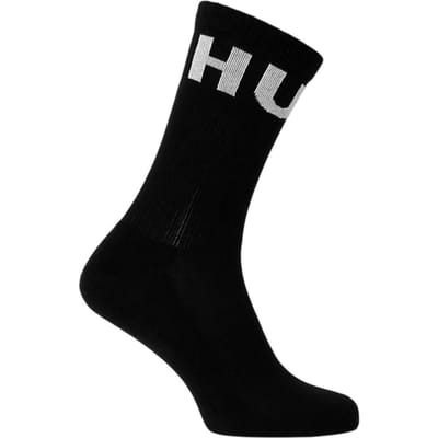 Hugo Unisex-sokken voor volwassenen met iconisch logo (set van 3) (Zwart)