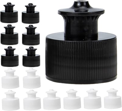 Reserve flessensluitingen, 20 stuks, drukknoopsluiting voor waterflessen, sportflessen, accessoires voor outdoor en fitnessactiviteiten