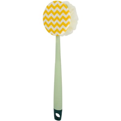 Brosse de bain pour le dos, le corps, la douche, éponge à récurer avec poignée, exfoliante, masseur de peau, brosse de salle de bain exfoliante