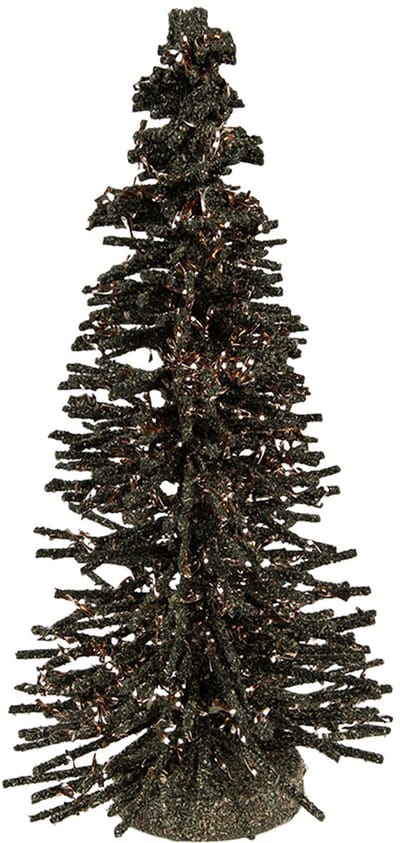 Clayre & Eef Kerstdecoratie Beeld Kerstboom Ø 14x25 cm Groen Hout