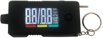 Digitale Bandenspanningmeter - Luchtdrukmeter Banden - Controle Bandenspanning - Directe Aflezing - 8.4 x 4.2 cm - Zwart