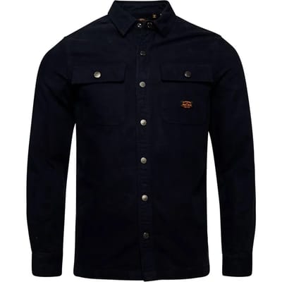 Superdry - Canvas Workwear overshirt van biologisch katoen - Heren - Lange mouwen shirts