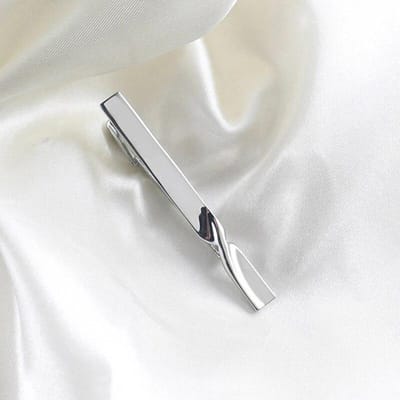 Mode 1Pc Dasspeld voor Mannen Koper Eenvoudige Bar Sluiting Praktische Heren Klassieke Dasspeldjes Klem Pin Stropdas Huwelijkscadeau zilver