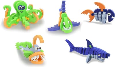 3D Softsteck Puzzel - Zee Wereld Puzzel - Creatief Spelen - Zonder Lijm - 26 x 31.5 x 8.3 cm