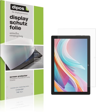 dipos – 2x Matte Beschermfolie geschikt voor Crelander T40 10.1 | Krasbestendige & antireflecterende Screenprotector Ultra-Thin