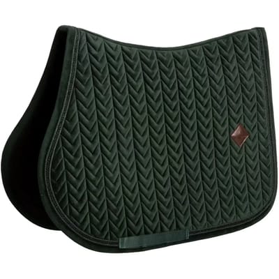 Kentucky Horsewear - Zadeldoek velvet mini Pearls jumping dennengroen