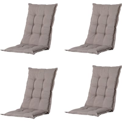 Madison - Tuinstoelkussen Lage Rug Basic taupe - Ca. 105x50 cm - Set van 4