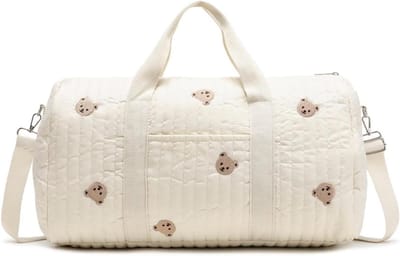 Multifunctionele tas - Ziekenhuistas mama - Babyverzorging thuis - Inclusief aankleedmat - 48x24x28 cm - Zwart wit
