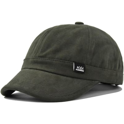 Nieuwe Baseballpet met Korte Klep Effen Kleur Baseballpet Koreaanse Versie Zonbescherming Hoed Lente Hoed Adjustable gray