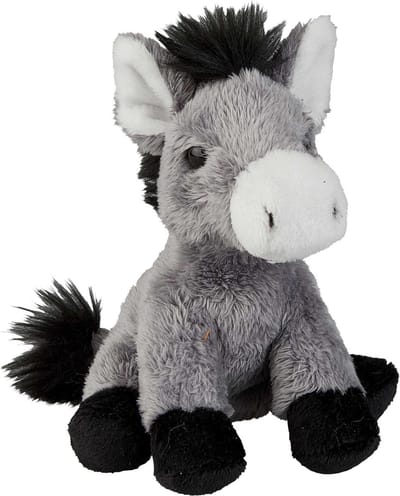 Ravensden Knuffel Ezel - 15 cm - grijs - ezel knuffeldier - pluche