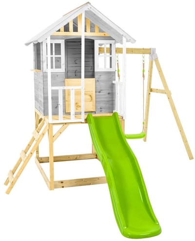 Zwerkules - ZW3652 - Speelhuisje Valli incl. glijbaan en schommel