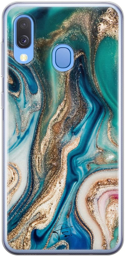 Hoesje geschikt voor Samsung Galaxy A40 - Magic marble - Soft Case - TPU - Marmer - Multi - Mooie Telefoonhoesjes
