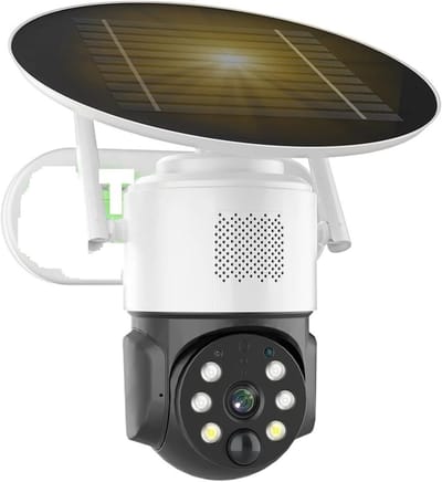 Solar Beveiligingscamera - Buiten Camera 4G - Huis Beveiligen - Volledig Kleuren Nachtzicht - 5MP - Wit