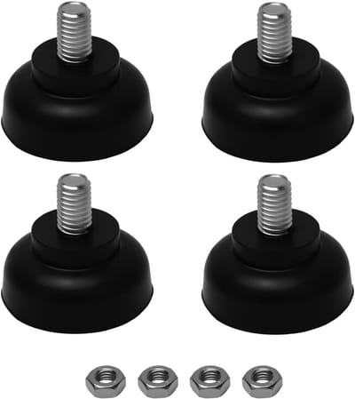 Rubber Buffers M8 - 4 Stuks Verstelbare Rubber Voeten met Schroeven, Antislip en Schokabsorberend voor Meubels, Tafels, Stoelen en Banken