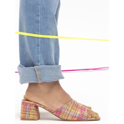 DWRS label Marbella Tweed Pink Maat: 36 | Sandalen Outlet | Dames | Roze